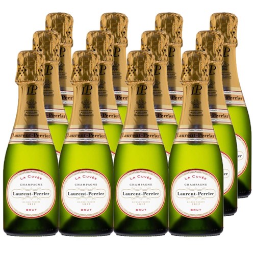 Case of 12 Bottles of Mini Laurent Perrier La Cuvee Champagne 20cl – Ideal for Parties or Giveaways